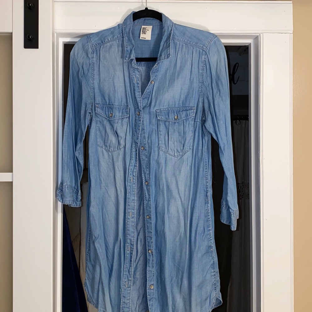 H&M demim shirt dress